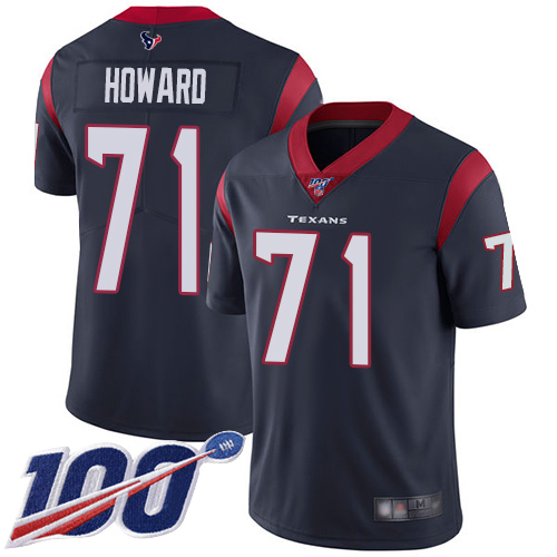 Houston Texans Limited Navy Blue Men Tytus Howard Home Jersey NFL Football 71 100th Season Vapor Untouchable